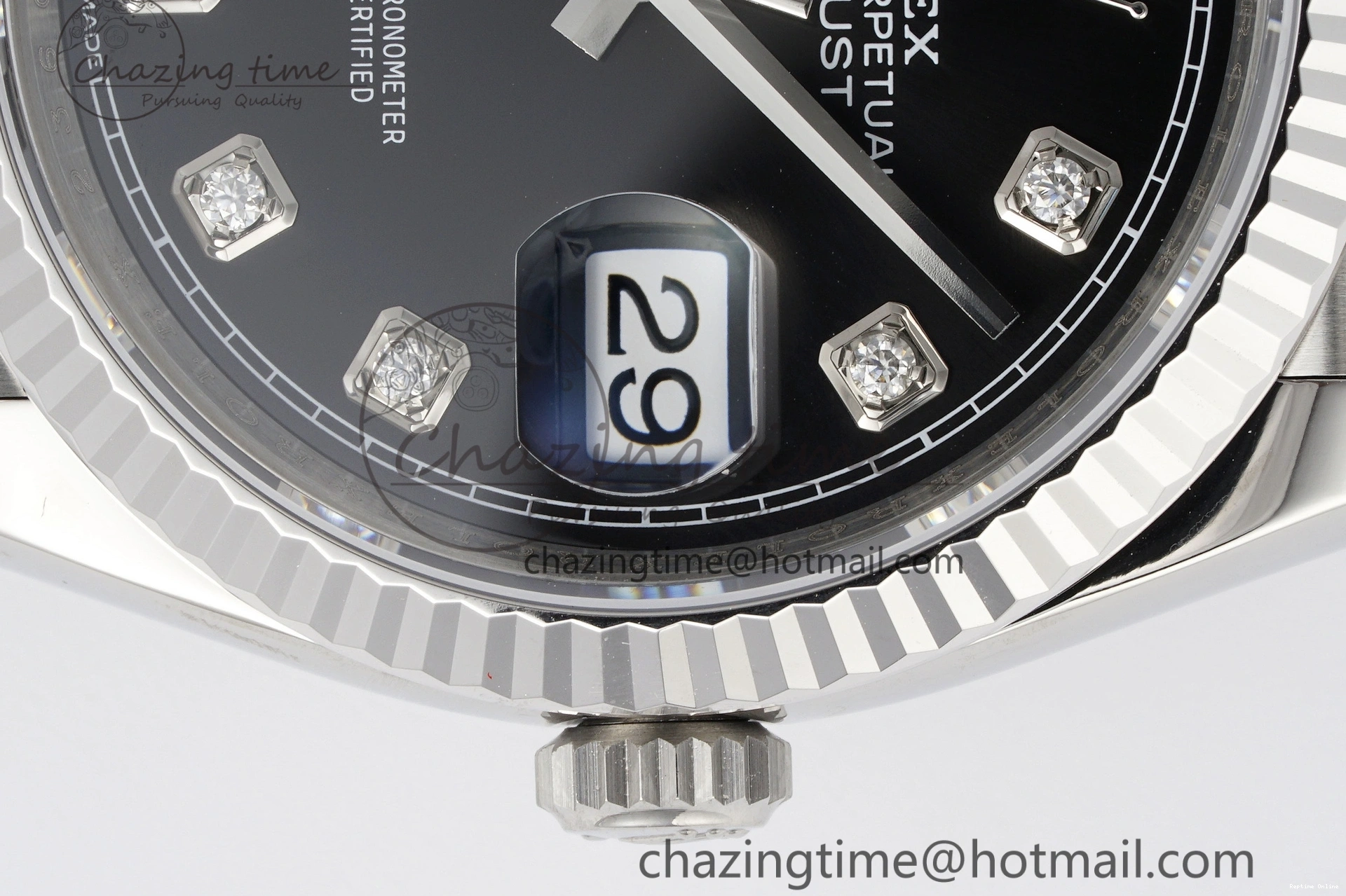 0413 Unique DateJust 36 SS 116234 VSF 1:1 Best Edition 904L Steel Black Diamonds Dial on Jubilee Bracelet VS 2089